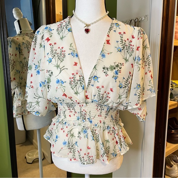 Shinestar Floral Crop Top size XL - Picture 1 of 6